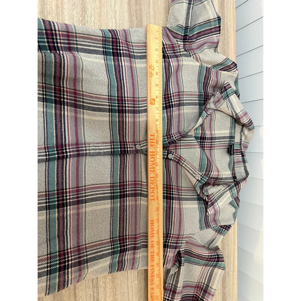 Patagonia Women Plaid Flannel Dress M Grey Organic Cotton Gorpcore Tunic Dress - Picture 10 of 12